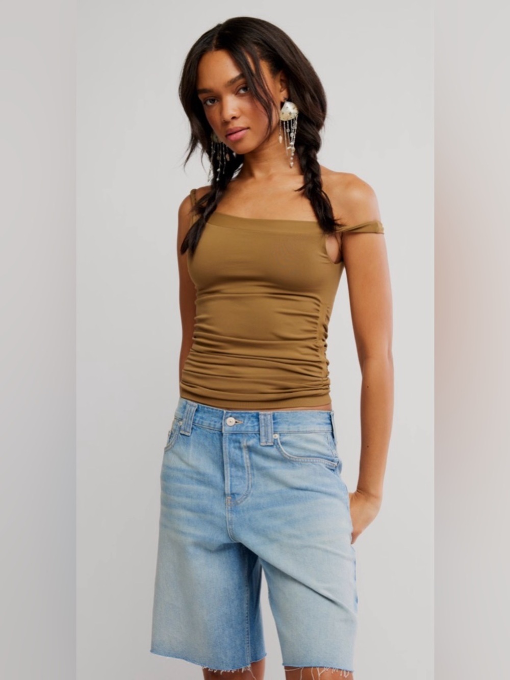 Round Two Asymm Tank NWOT mosswood‎
